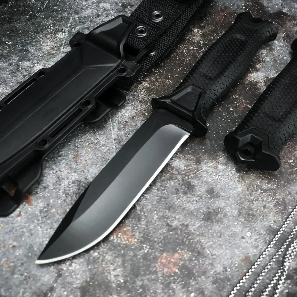 Non-folding knife with sheath