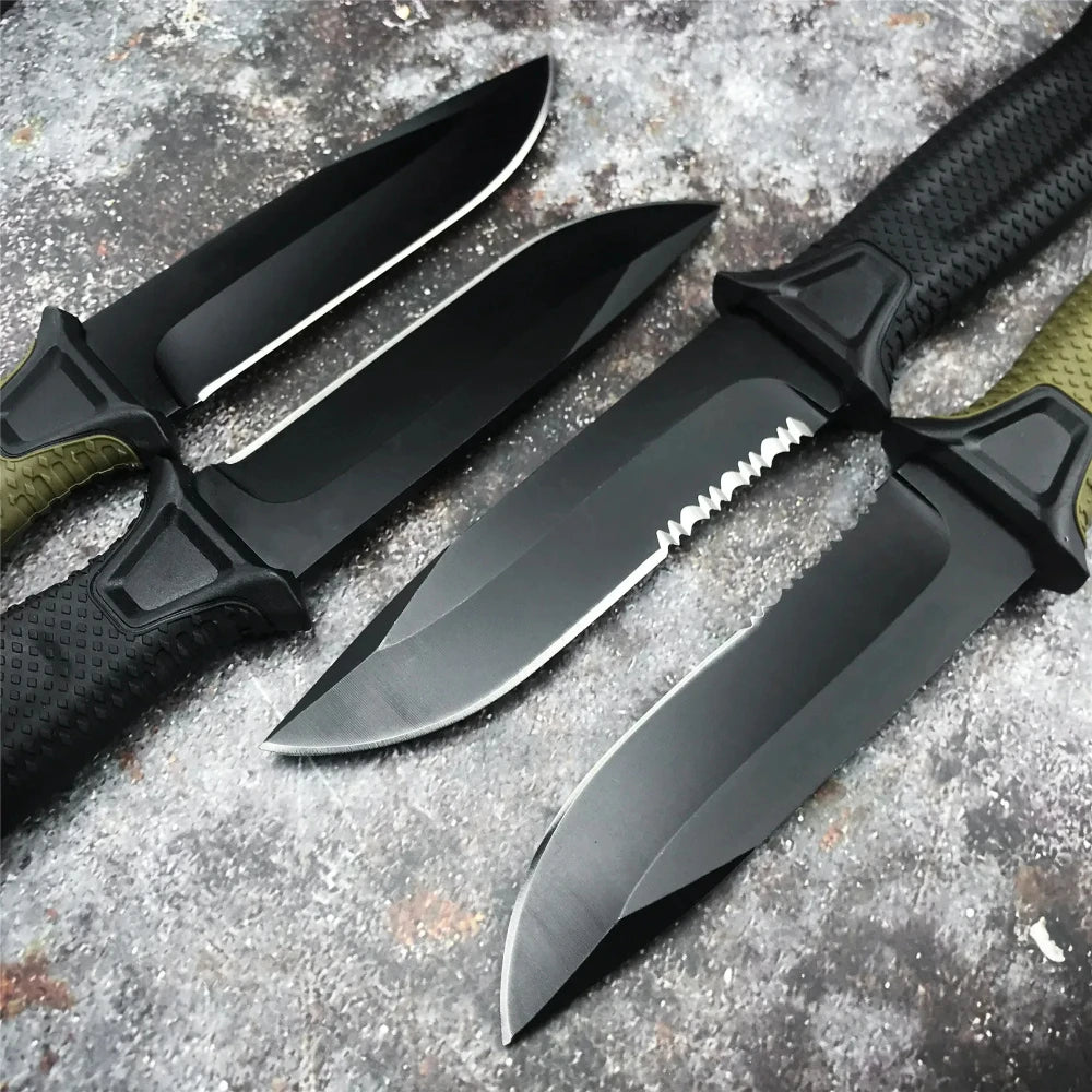 Non-folding knife with sheath